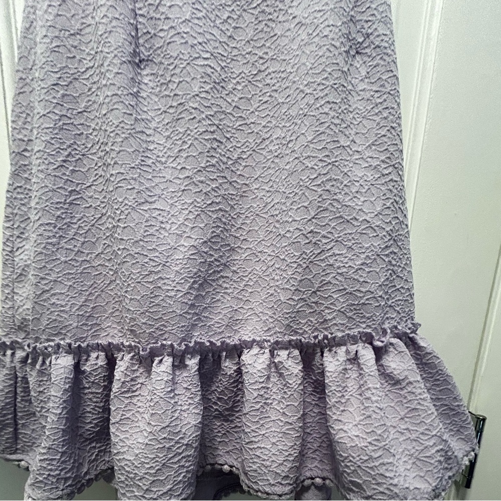 Women's Boho Backless Knot Ruffle Hem High Waist Trim Textured Mini Dress - Picture 8 of 10